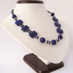 Necklace "Lapis lazuli Celestial Spheres"