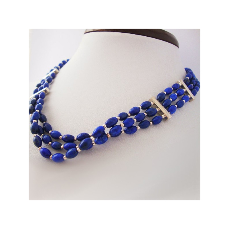 Necklace "Lapis lazuli Teardrops"
