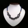Necklace "Braided Beads" Lapis lazuli and Goldfilled