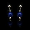 Earrings "Lapis lazuli Beads and Silver" Small