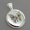 Locket pendant "Butterfly" big size sterling silver
