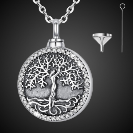 "Oak Tree" Funeral Pendant Sterling Silver