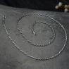 Catena "Corda" Sfaccettata realizzata in argento sterling 925 invecchiato