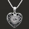 "Princess Alice" Swarovski crystal Heart Locket Pendant sterling silver