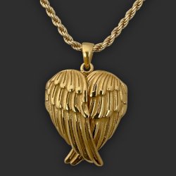 "Archangel Wings" Locket Gold