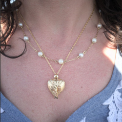 "Ailes de l'archange" Médaillon pendentif Coeur porte photo argent or