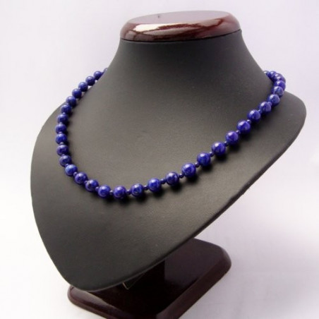 Collier en perles lapis-lazuli taille moyenne