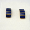 Earrings "V Element" 18K Gold Lapis lazuli